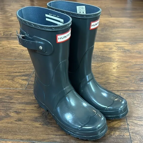 Hunter Boots Short Charcoal Gloss Rain-Boots