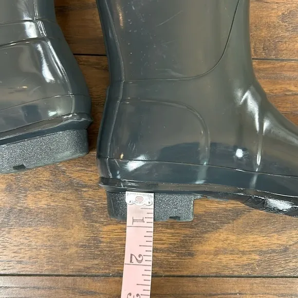 Hunter Boots Short Charcoal Gloss Rain-Boots