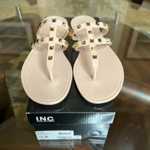 Inc International Concepts Elliep Nude Stud Sandals SZ 10 NIB!
