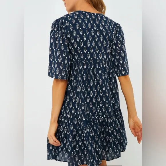 India Collection by Emerson Fry Marguerite Blue Isla Dress M/L