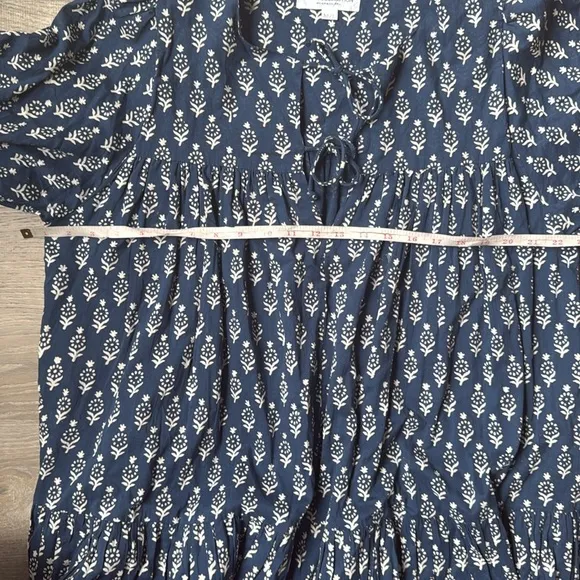 India Collection by Emerson Fry Marguerite Blue Isla Dress M/L