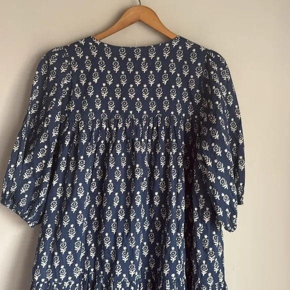 India Collection by Emerson Fry Marguerite Blue Isla Dress M/L