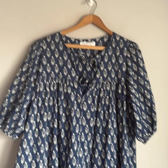 India Collection by Emerson Fry Marguerite Blue Isla Dress M/L