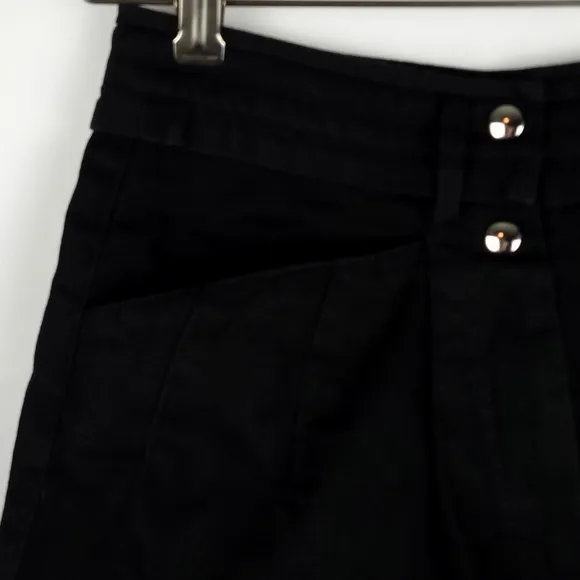 IRO Paris Axwell High-Waisted Organic Cotton Canvas Shorts – Size FR 36 / US 4