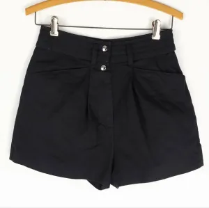 IRO Paris Axwell High-Waisted Organic Cotton Canvas Shorts – Size FR 36 / US 4