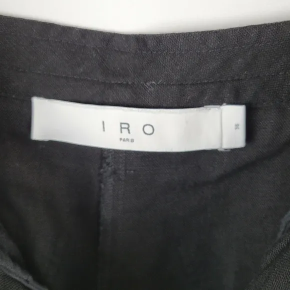 IRO Paris Axwell High-Waisted Organic Cotton Canvas Shorts – Size FR 36 / US 4