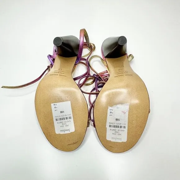 Isabel Marant Aliza 40/US 10 Strappy Ombre Metallic Pink Heel Sandals