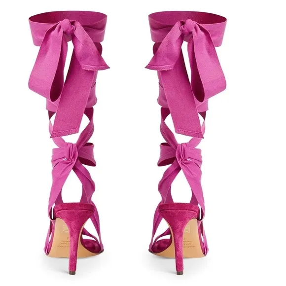 ISABEL MARANT Ribbon Sandals Lace-Up Ariel pink 💗💗💖💖✨✨