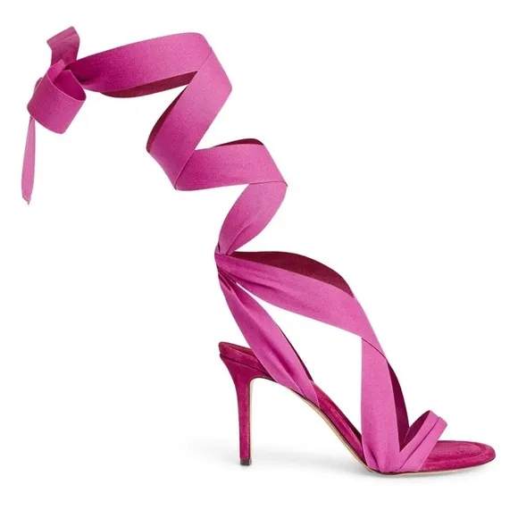 ISABEL MARANT Ribbon Sandals Lace-Up Ariel pink 💗💗💖💖✨✨