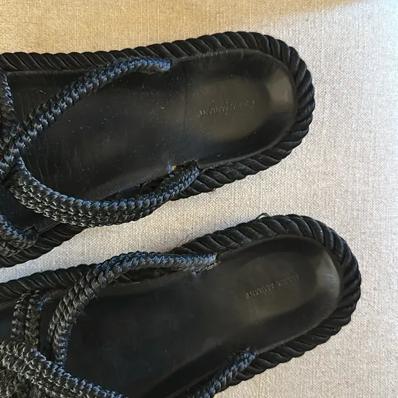 Isabel Marant Women’s Rope Slip On Sandals Flats Black Size 11 (41)