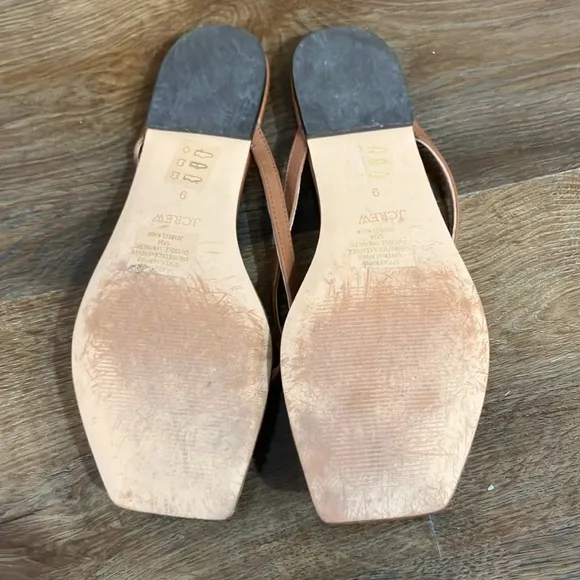 J Crew New Capri Thong sandals in leather Sz 9
