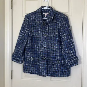 J. M Collections Blue Blazer Jacket Excellent Condition Size 14