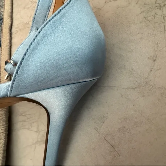 J. Renee heels sandals satin Strappy stilettos women’s pastel blue NEW j.Renee