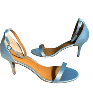 J. Renee heels sandals satin Strappy stilettos women’s pastel blue NEW j.Renee