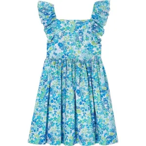 Jacadi Apolline Dress, blue and multicolor liberty print floral summer dress