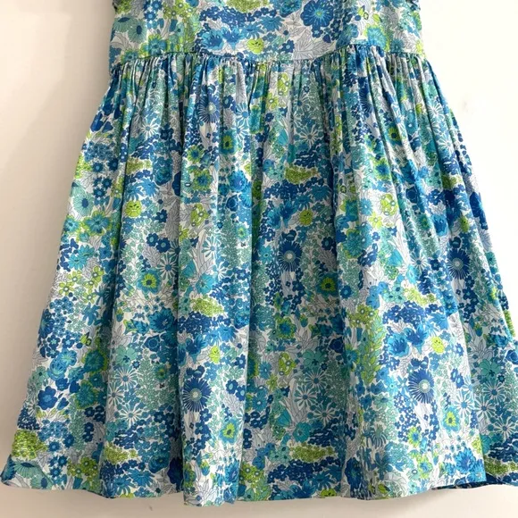 Jacadi Apolline Dress, blue and multicolor liberty print floral summer dress