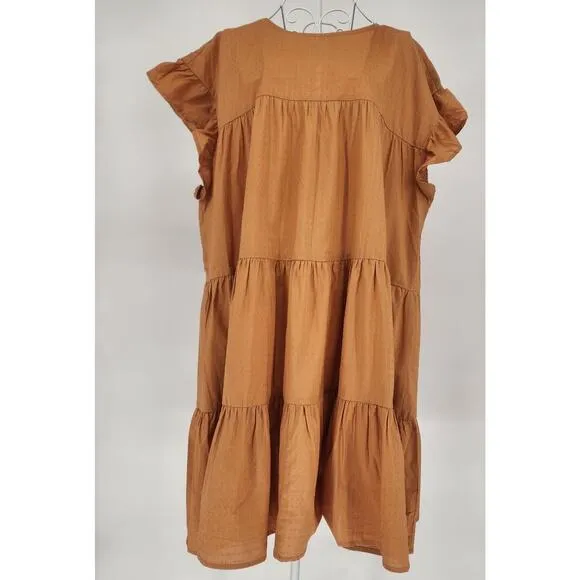 Jack &amp; Avery Tiered Ruffle Baby Doll Dress - Women's Size XL