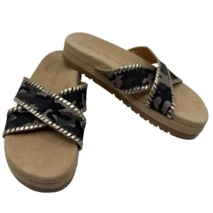 Jack Rogers Lexi Cross Camo Sandals Green Size 7