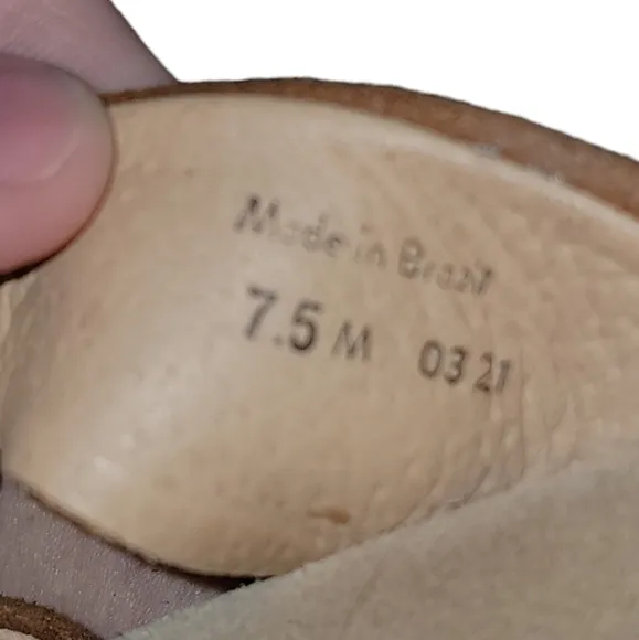 Jack Rogers size 7.5 slip on sandals double brown suede bow soft and comfy