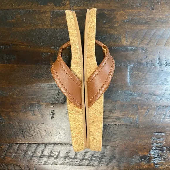 Jack Rogers Thelma Comfort Flip Flop Sandals Brown Size 7