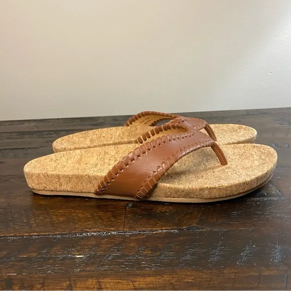 Jack Rogers Thelma Comfort Flip Flop Sandals Brown Size 7