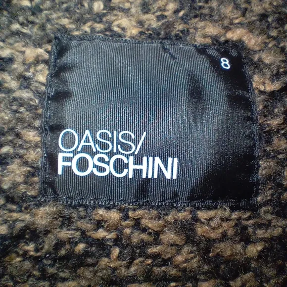 Jacket Womens Oasis/Foschini Sz 8 Metal Zipper Tan Black Dressy Casual Classy