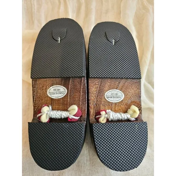 Japanese Geta Wooden clog sandals size 7.5-8 (24 cm) for kimono