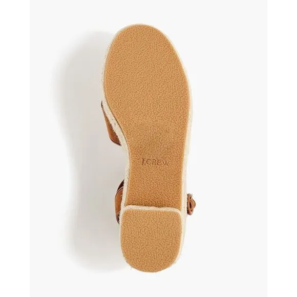 J.Crew Platform Espadrille Heeled Sandals in Warm Chicory Suede Size 7.5 NWB