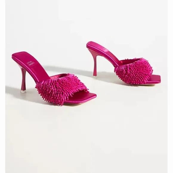 Jeffrey Campbell Beaded Sandals in Pink Size/8
