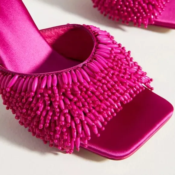 Jeffrey Campbell Beaded Sandals in Pink Size/8