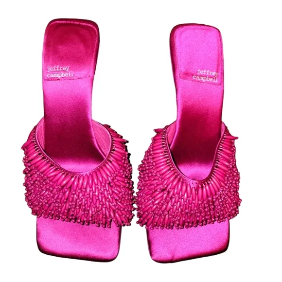 Jeffrey Campbell Beaded Sandals in Pink Size/8