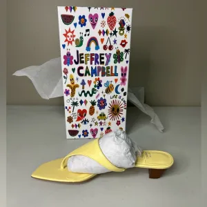 Jeffrey Campbell Glenda Heeled Sandal Yellow Size 9 NIB