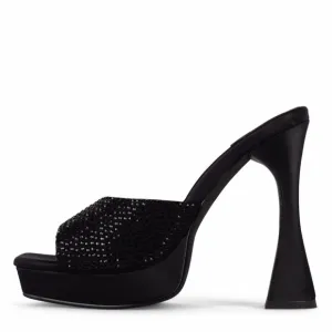 Jeffrey Campbell Hollywood Rhinestone Platform Sandals Size 7