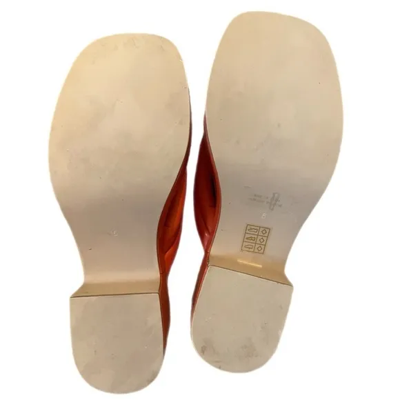 Jeffrey Campbell Luau-2 Orange Platform Thong Sandal y2k summer bright size 9