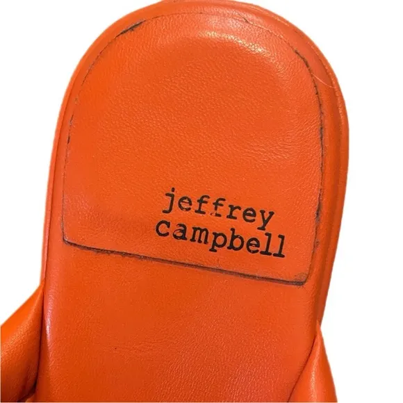 Jeffrey Campbell Luau-2 Orange Platform Thong Sandal y2k summer bright size 9