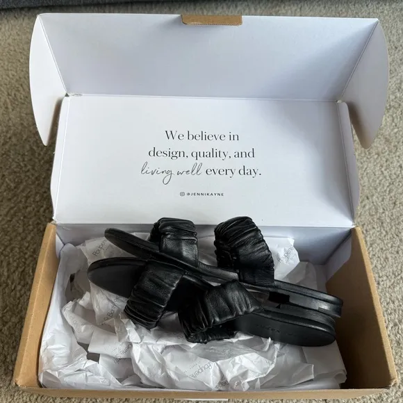 Jenni Kayne Black Leather Sandals