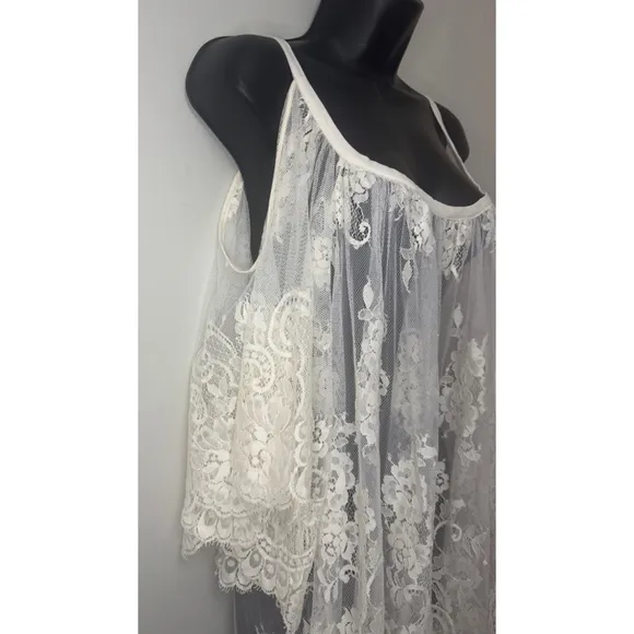 Jen’s Pirate Booty x Free People Lace Embroidered Sheer Mini Dress Size XS