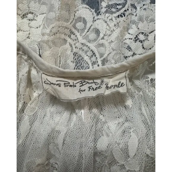 Jen’s Pirate Booty x Free People Lace Embroidered Sheer Mini Dress Size XS