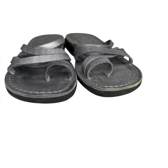 Jerusalem Sandals Ariel Women's Leather Cross Strap Sandal Size 41 (US 10)