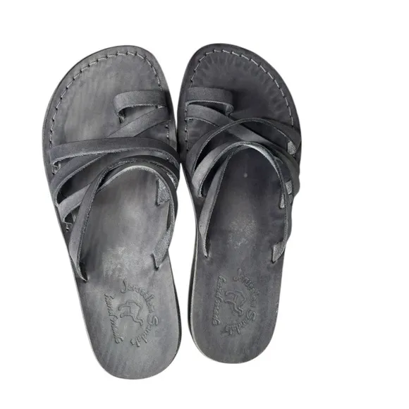 Jerusalem Sandals Ariel Women's Leather Cross Strap Sandal Size 41 (US 10)