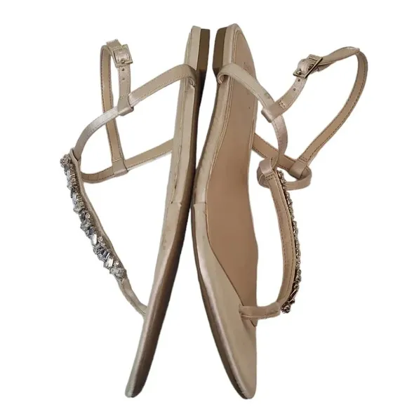 Jewel Badgley Mischka Dafina Metallic Thong Sandal