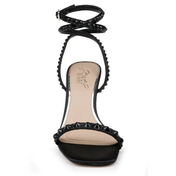 Jewel Badgley Mischka Hosana Sexy Stiletto Gemstone-Studded Wraparound Strap