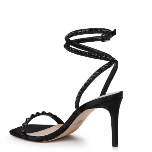 Jewel Badgley Mischka Hosana Sexy Stiletto Gemstone-Studded Wraparound Strap