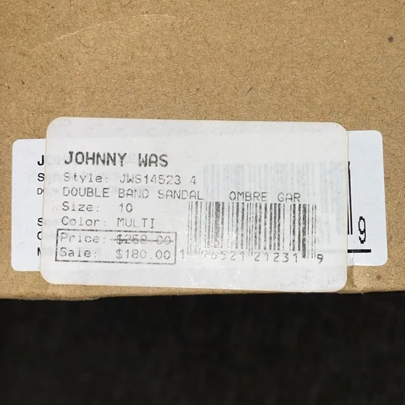 Johnny Was Double Band Floral Sandals Size 10‎ New in Box