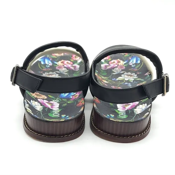 Johnny Was Double Band Leather Floral Sandals Women's Size 10 New in Box