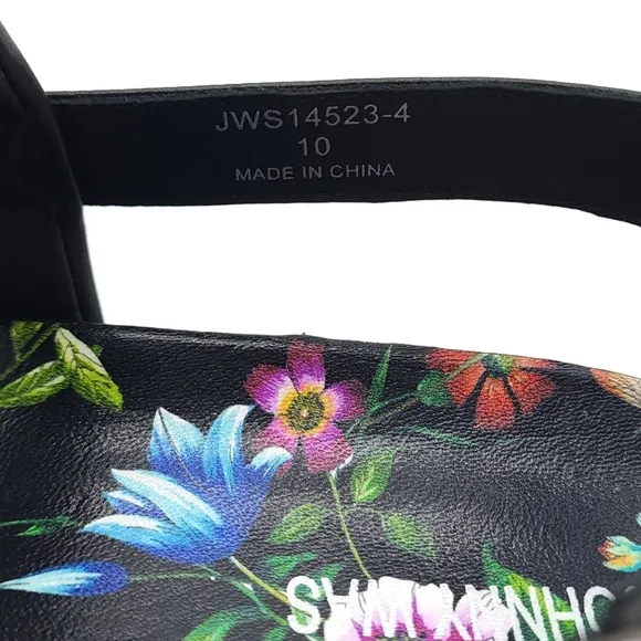 Johnny Was Double Band Leather Floral Sandals Women's Size 10 New in Box