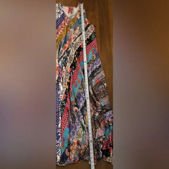 Johnny Was Dress Maxi Sleeveless Silky Boho Wedding M Patchwork Cottage