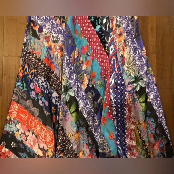 Johnny Was Dress Maxi Sleeveless Silky Boho Wedding M Patchwork Cottage