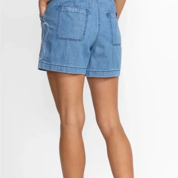 JOHNNY WAS LYONNE EMBROIDERED PULL ON SHORT Size XL NWT