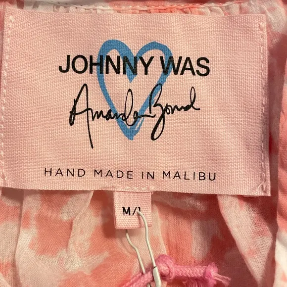Johnny Was x Amanda Bond Camille Boho Chic Midi Dress, Size M/L